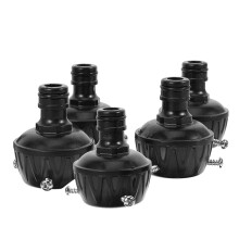 Adaptateur de tuyau, connecteur de robinet, raccord flexible pour évier, pour jardin, acier inoxydable et caoutchouc, 5 pièces
