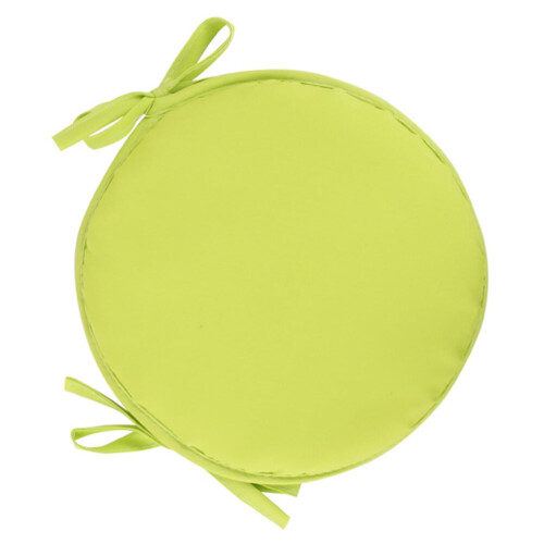 Coussin de chaise rond Eease Memory avec attaches - 38 cm Jaune clair