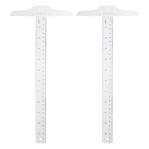 Guangmc 2x Transparent T-Square Rulers for Bow Framing & Drafting