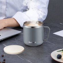 Mug isotherme Txmfgh en acier inoxydable avec couvercle et poignée - 400 ml, double paroi isolante, idéal pour la maison, le bureau et les voyages,