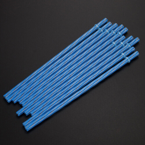 Colorful Reusable Hard Plastic Stripe Drinking Straws Party Decoration