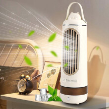 maxiaoxia 2024 New Tower Desktop Fan With Three Adjustable Automatic Head And Night Light Vertical Fans Small Fan for Home Outdoor Travel