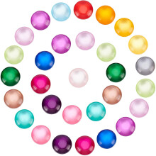 136 Pcs 12mm Cat Eye Resin Cabochons Flatback Dome Cabochons Mosaic Tile for Photo Pendant Making Jewelry 17 Mixed Color
