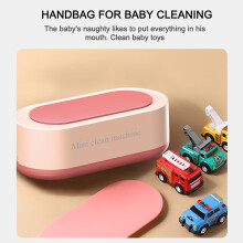 YiFudd Portable Ultrasonicing Cleaning Machine Small High Frequency Vibration Jewelry Glasses Watches Cleaner 360 Degree Cleaning Box