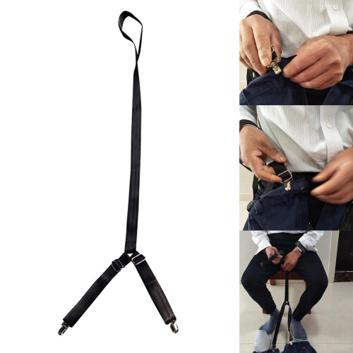Clip and Pull Aid Pratical No Bending Adjustable Pants Assist Belt for 1