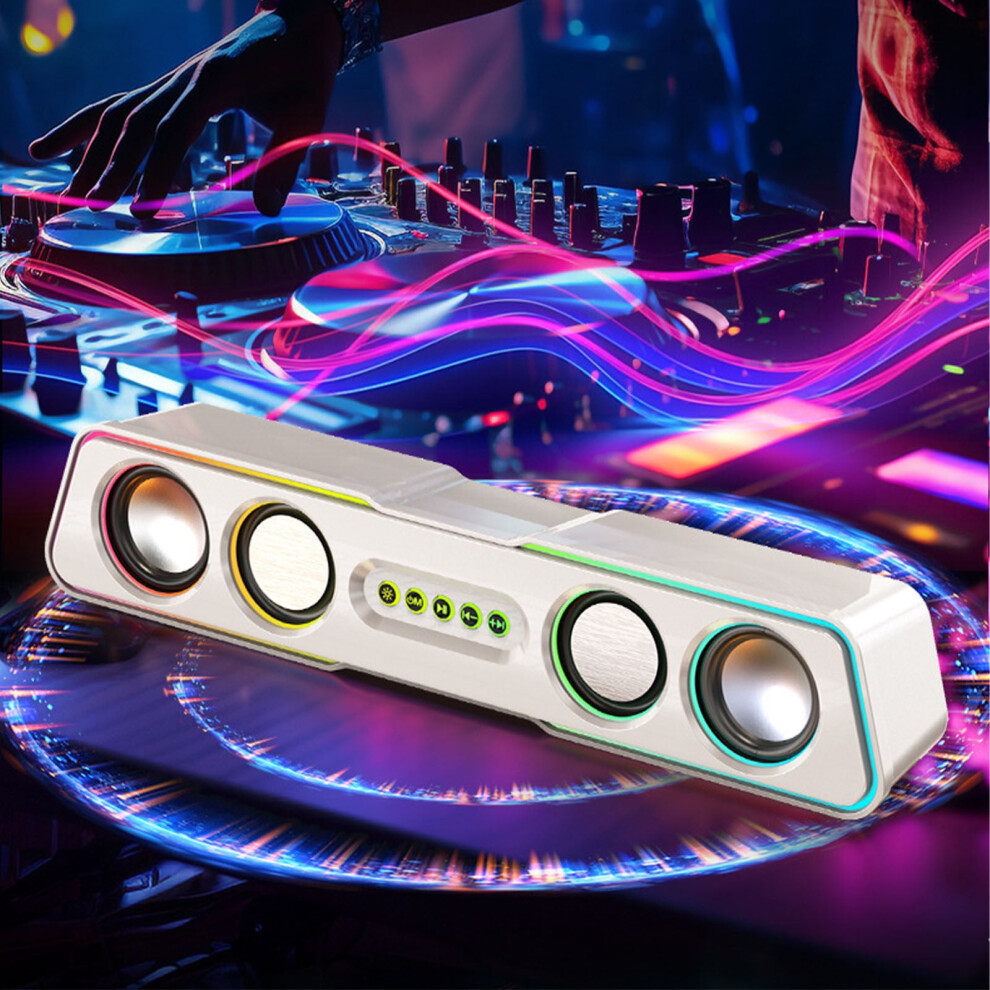 2024 Clearance Sale, Bluetooth Speaker For Desktop Laptop, High Volume Stereo Sound, Heavy Bass, Wired & Wireless, Rgb Light 9083649968796