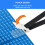 Pool Cover Straps with Secure Snap Connection, Adjustable Replacement Kit for Solar Pool Cover Reel 5