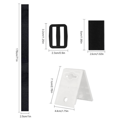 Pool Cover Straps with Secure Snap Connection, Adjustable Replacement Kit for Solar Pool Cover Reel 1
