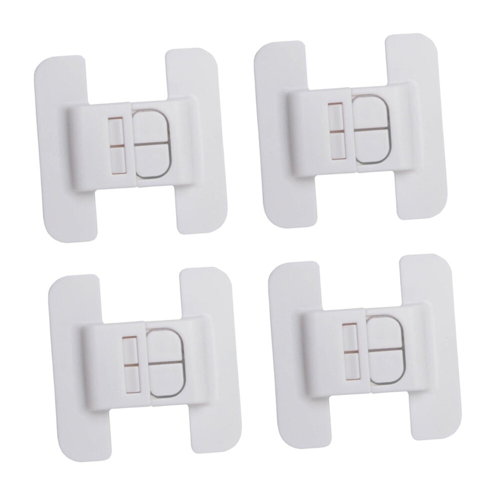Fridge Lock 4 Pack Child Safety No Drill Refrigerator Door Lock for Kids and Pets