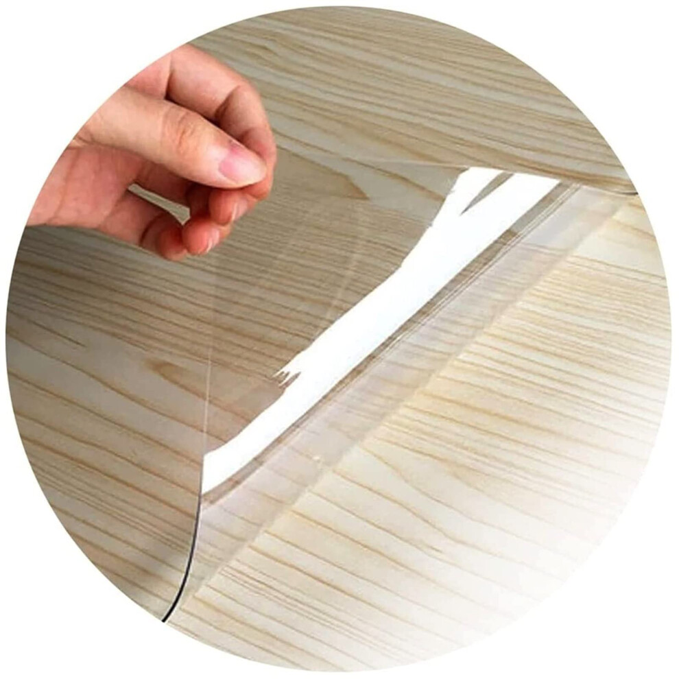 Clear Vinyl Floor Protector Heavyduty Pvc Carpet Mat Waterproof Nonskid Cut To Fit 130X800cm 9053599404958