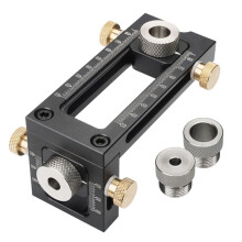 2 in 1 Pocket Hole Jig Adjustable Aluminum Drill Guide for Woodworking Cabinet Furniture
