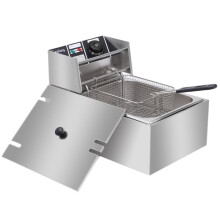 2500W Electric Deep Fryer 6L Stainless Steel with Large Basket and Precise Temperature Control