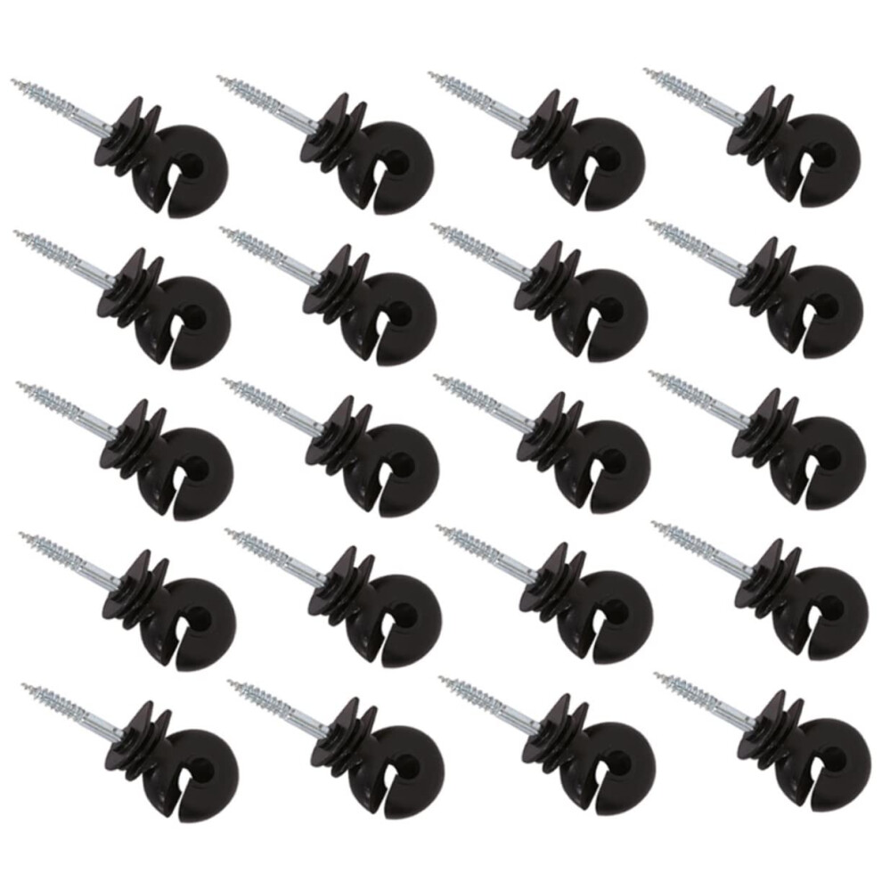 50Pcs Screwin Ring Electric Fence Insulators For Wooden Posts Weatherproof Secure Wire Holders 9113335032057