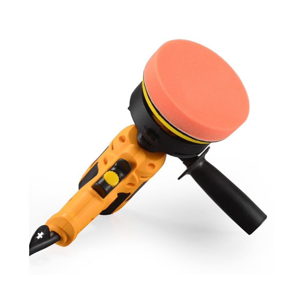 Dual Action Car Polisher 600W Variable Speed Random Orbital Buffer For Cars Boats Floors With 5' Pads 9174973975656