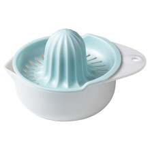 Manual Citrus Juicer with Container and Pour Spout, Handheld Lemon Orange Squeezer for Home