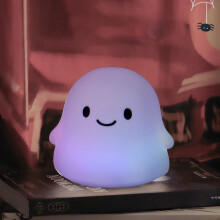 Djunllk Spook Nachtlampje - Schattig siliconen lampje, USB oplaadbaar, Halloween decoratie voor bureau, kinderen en vrouwen