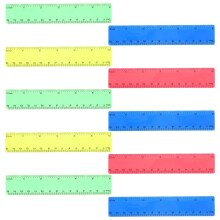 20 reglas de colores para estudiantes, transparentes, de plástico, coloridas, con centímetros (15 cm).