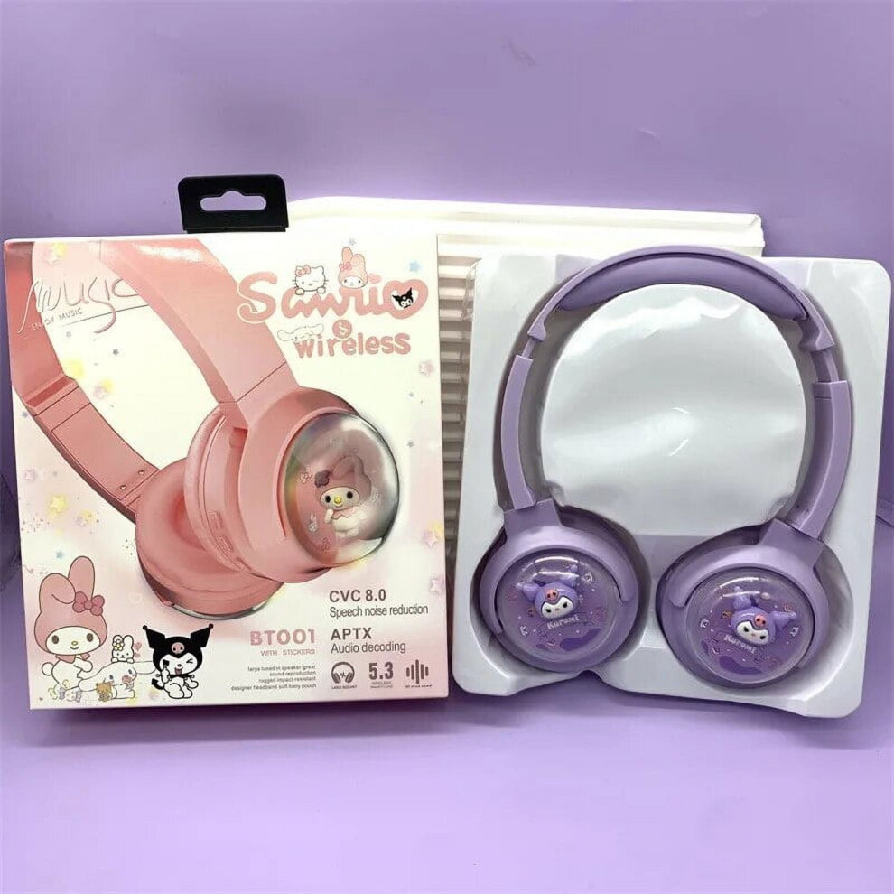 Sanrio Tb Headphone Wireless Headsets Anime Cartoon Stereo Hello Kitty Headset Earphone With Mic Fashion Hottie Y2k Gifts 9395123894737