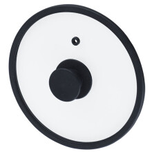 Universal Lid with Silicone Rim and Tempered Glass Simple Pan Cover Pot Lid