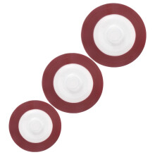 Lot de 3 couvercles extensibles en silicone rouge pour casseroles et bols, en gel de silice.