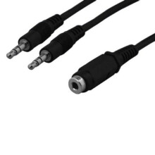 Kentek 1,8 m/3,5 mm-es AUX kábel F/Mx2 sztereó audiokábel PC-hez, iPodhoz, iPhone MP3-hoz és autós monitorhoz, Y elosztókábellel