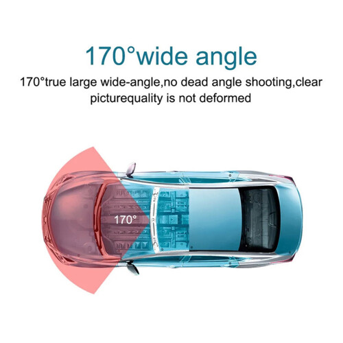 True 1080P HD Dash Cam με Ευρυγώνιο 170, Νυχτερινή όραση, Αισθητήρα G, Εγγραφή Βρόχου, 24ωρη 2