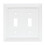 Franklin Brass171917Wood Architectural Double Toggle Switch Plate/ Cover, White, 1-Pack 1