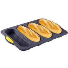 Moule à pain français antiadhésif en silicone Qenwkxz4Slot, moule professionnel pour pains à hot-dog et autres petits pains faits maison