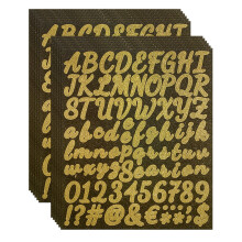 Adesivos de alfabeto com números e glitter JYNOFD, pacote com 12 unidades