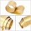 1Set 2 Rolls 2 Styles Brass Sheets Good Plasticity and High Strength Gold 1roll/style 5