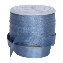 100% puur zijden lint van Threadart - 7 mm leisteenblauw - nr. 012 - 3 maten - 50 kleuren beschikbaar