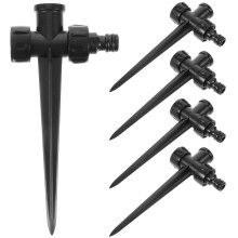 Conjunto de 5 cabeças de pulverizador reutilizáveis para jardim, pulverizador de quintal, estaca multiuso para irrigação, suprimentos para jardim