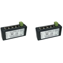 Inyector PoE de 2 puertos y 4 puertos para cámaras IP de videovigilancia CCTV, adaptador de alimentación a través de Ethernet (PoE).