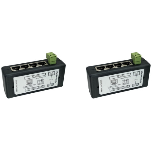 Εγχυτήρας POE 2X4Port για κάμερες IP παρακολούθησης CCTV, προσαρμογέας τροφοδοσίας μέσω