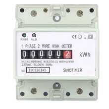 Elektromos egyfázisú kétvezetékes AC220V100A energiamérő kWh számláló fogyasztás analóg áram wattmérő (A)