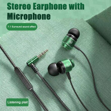 Auriculares intrauditivos para juegos SUSUchens de metal con graves, micrófono, control de volumen, conector de 3,5 mm, compatibles con ordenadores