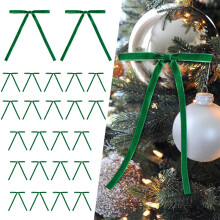 24 fiocchi natalizi in velluto, fiocchi vintage per ghirlande, fiocchi in velluto per albero di Natale, fiocchi per albero di Natale, ghirlande