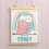 Stendardo personalizzato con gufo "Dream Big" da appendere 1