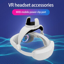 SUSUchens Powerbankhouder met Power Clip, Gewichtsvermindering, Ademend, Comfortabel om te dragen, VR-headsethouder voor 4 witte