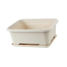 Window Box Planter with Drainage Holes and Removable Tray, Large Rectangular Flower Plant Pot