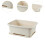 Window Box Planter with Drainage Holes and Removable Tray, Large Rectangular Flower Plant Pot 4