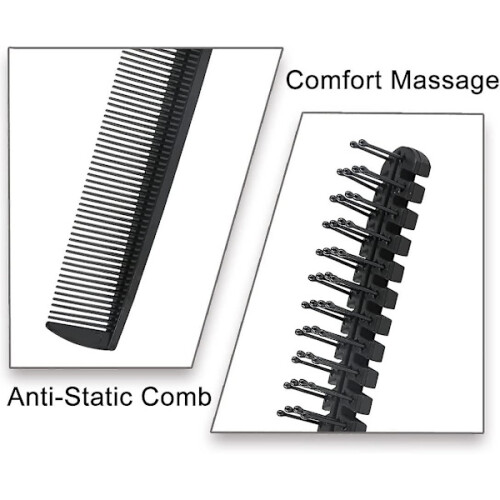 2-pack plastic folding hairbrush for travel - Folding comb - Detangling - Foldable - Anti-static - Folding pocket 2