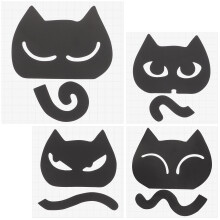 4 Adesivos de Parede de Papel com Gatinhos - Adesivos para Interruptor - Desenho Animado de Gato - Etiquetas para Crianças