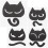 4 phíosa Páipéir Calcomanias De Pared Kitten Sticker Wall Decals Lipéad do Leanaí 1