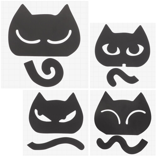 4 phíosa Páipéir Calcomanias De Pared Kitten Sticker Wall Decals Lipéad do Leanaí
