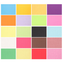 FOMIYES 100 unidades de papel colorido para artesanato, faça você mesmo, dobraduras de papel para crianças, tamanho A4 (20 cores sortidas)