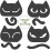 4 phíosa Páipéir Calcomanias De Pared Kitten Sticker Wall Decals Lipéad do Leanaí 4
