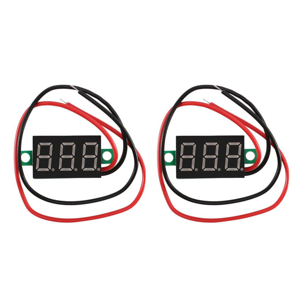 2X Mini Digital Voltmeter Led Voltage Display Panel Meter 3.3-30V Green Led 9450273638577