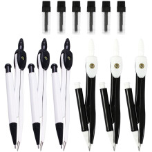 Eease 6pc Math Compass Set for Students, Teachers, Office, Carpentry & Art
