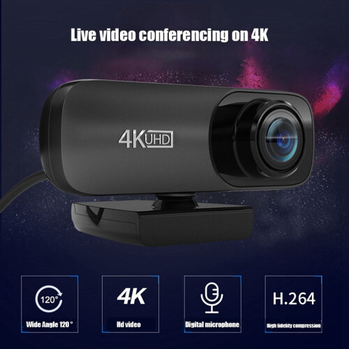 Webcam4K Uhd3840X2160P Webcam800W Píxeles Cámara De Computadora Cámara Web Groothoek De 120 Con Microfono 1